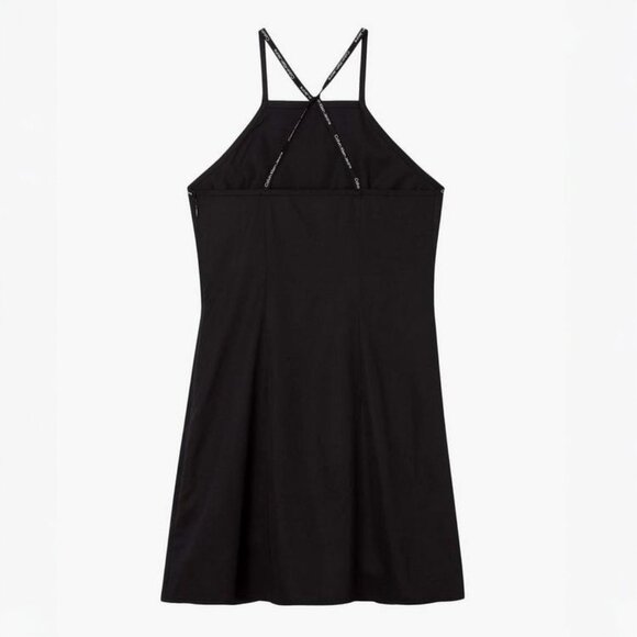 Calvin Klein Jeans Black Logo Strap Cami Dress Y2K Style - Picture 9 of 9